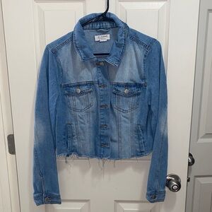 Ci Sono Light Blue Distressed Denim Jacket